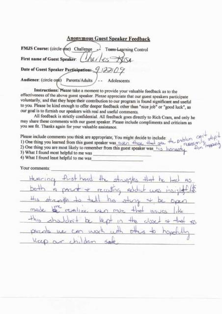 Family Services Letter